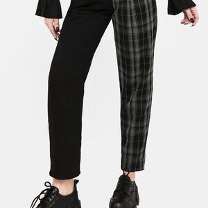 Checkmate High Waist Tapered Trousers
